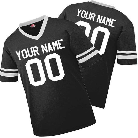 Toddler Custom Football Jersey with Sleeve Stripes - includes Team Name, Player Name, Front and Back Player Number.