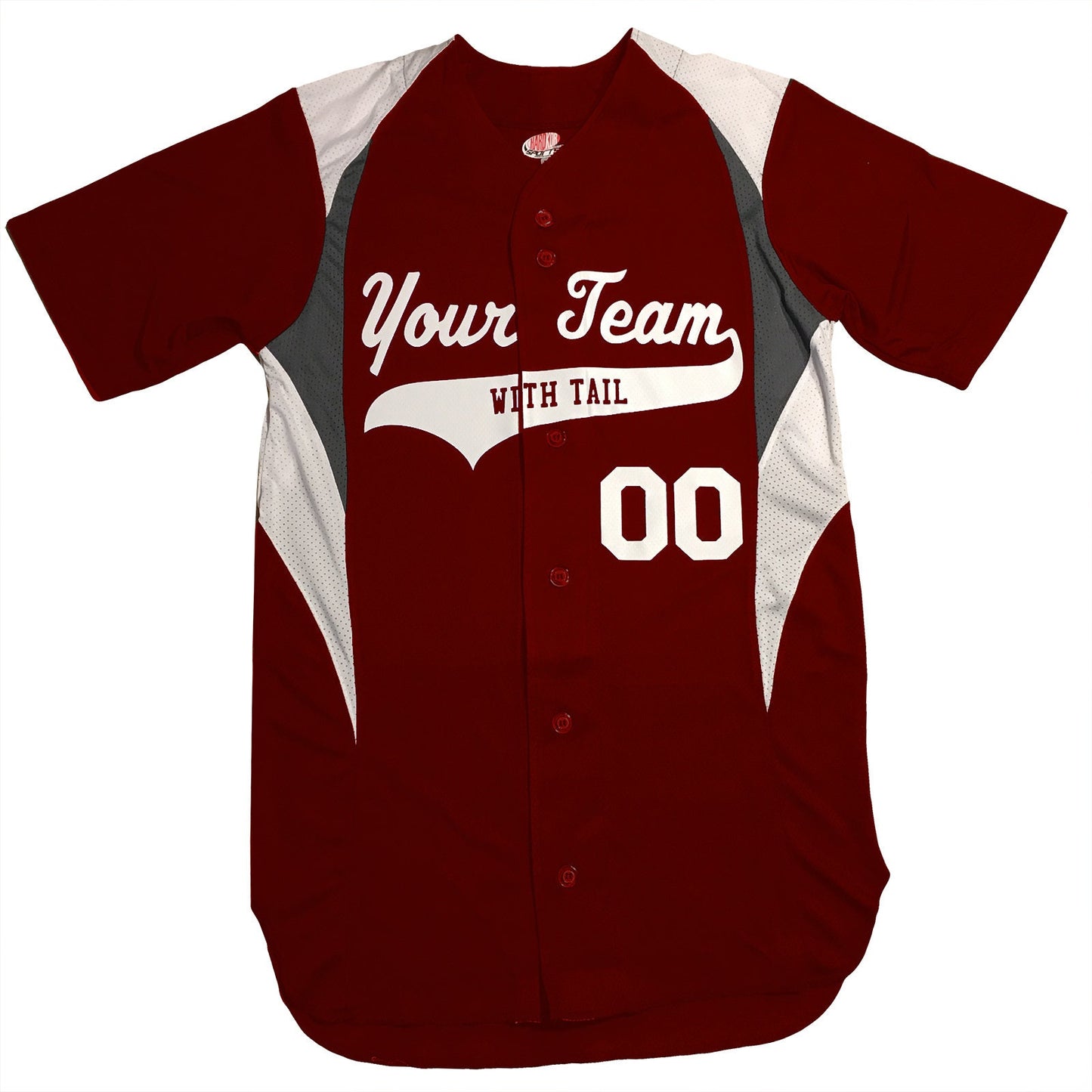 3 Color Full Button Down | Royal, Red, Dark Green, Maroon, Orange, Purple or White Custom Baseball Jersey Personalized with Names Numbers