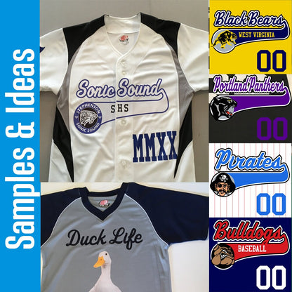 Royal Blue, Scarlet Red and White Custom Baseball Jersey with Your Team, Player Name and Numbers Custom Baseball Logo