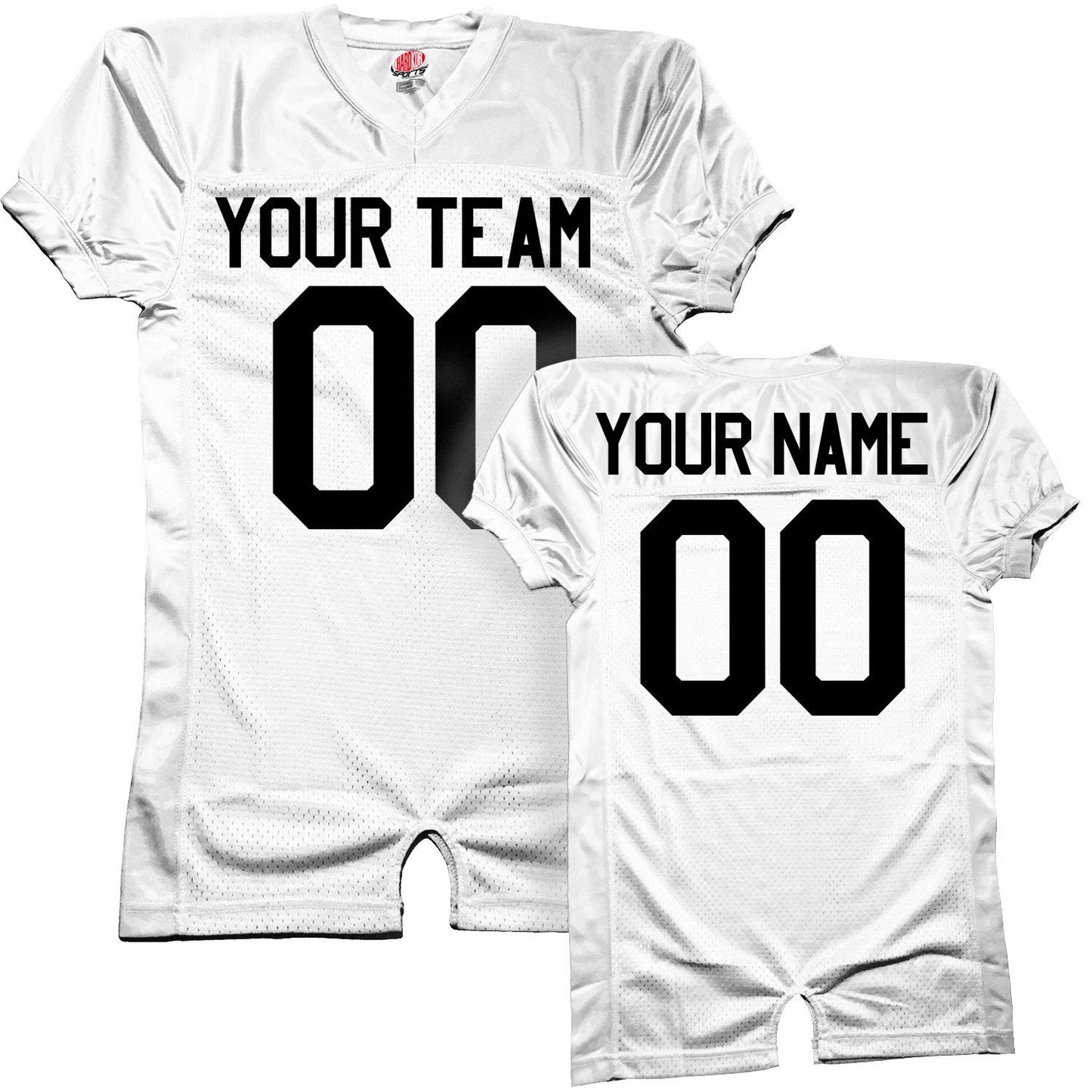 Custom Football Pro Game Jersey | Neutral Colors | Stretch Mesh Body & Dazzle Football Jersey | Includes Team Name, Player Name and Numbers