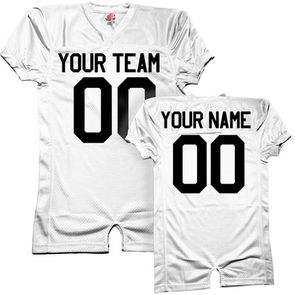 Custom Football Pro Game Jersey | Neutral Colors | Stretch Mesh Body & Dazzle Football Jersey | Includes Team Name, Player Name and Numbers