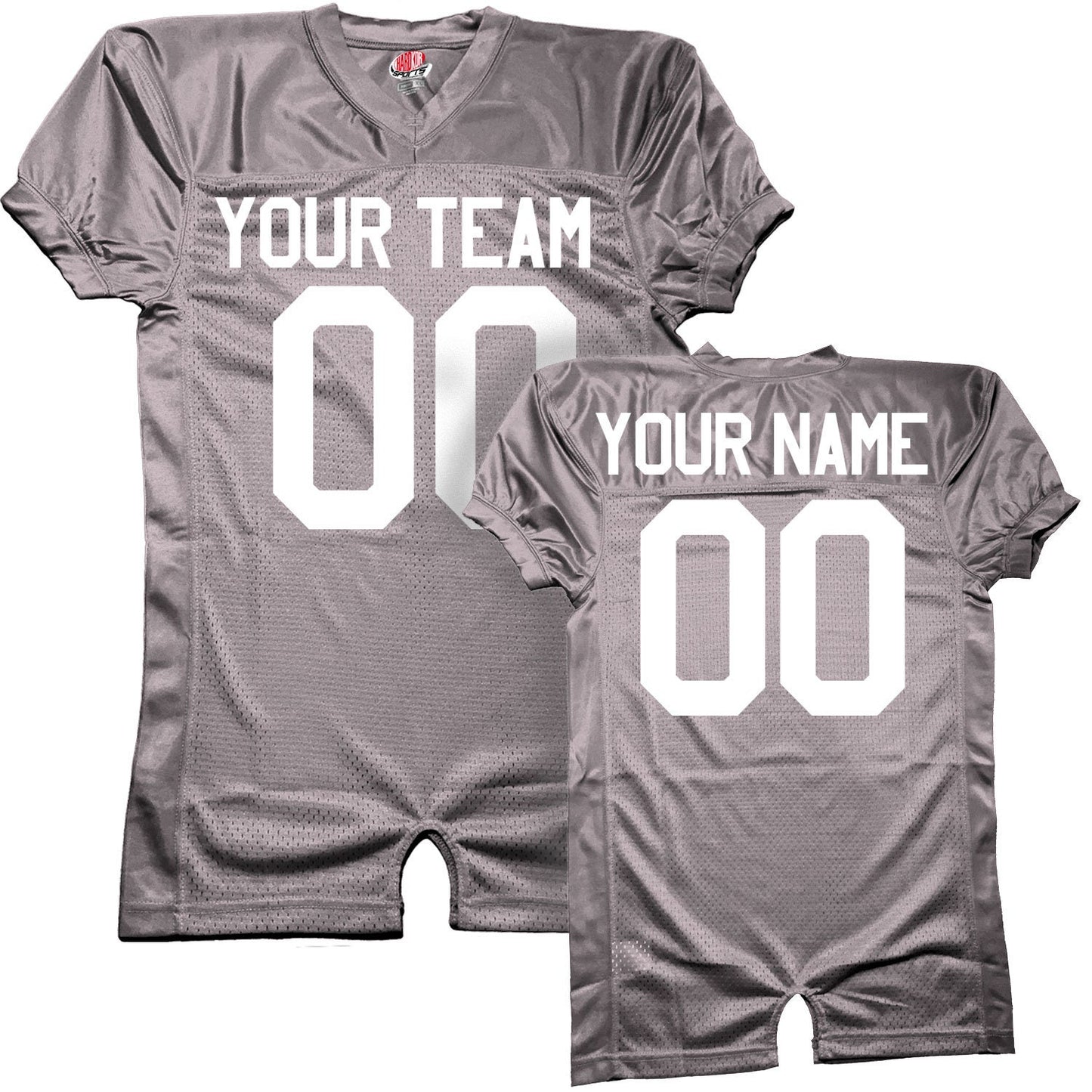 Custom Football Pro Game Jersey | Neutral Colors | Stretch Mesh Body & Dazzle Football Jersey | Includes Team Name, Player Name and Numbers