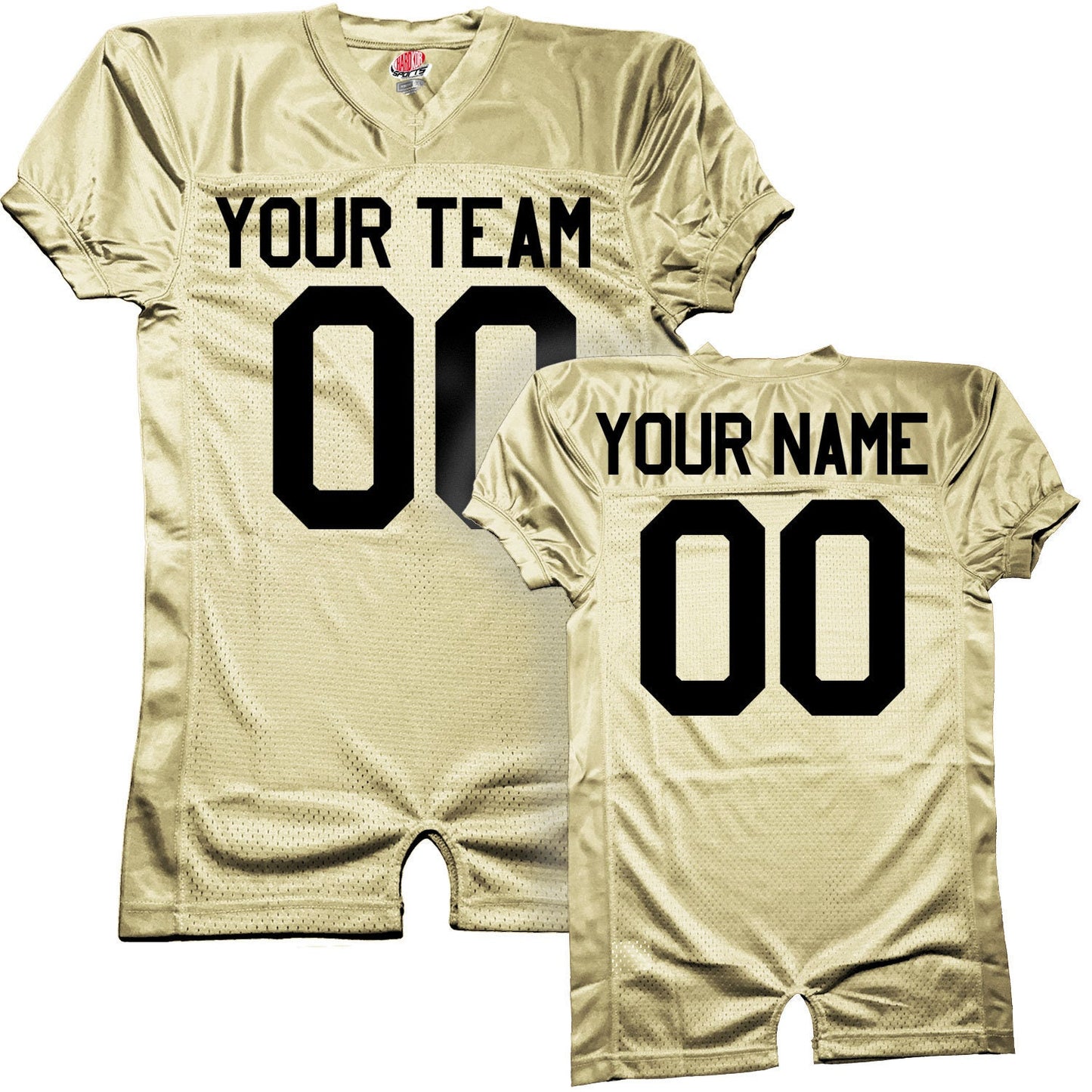 Custom Football Pro Game Jersey | Neutral Colors | Stretch Mesh Body & Dazzle Football Jersey | Includes Team Name, Player Name and Numbers