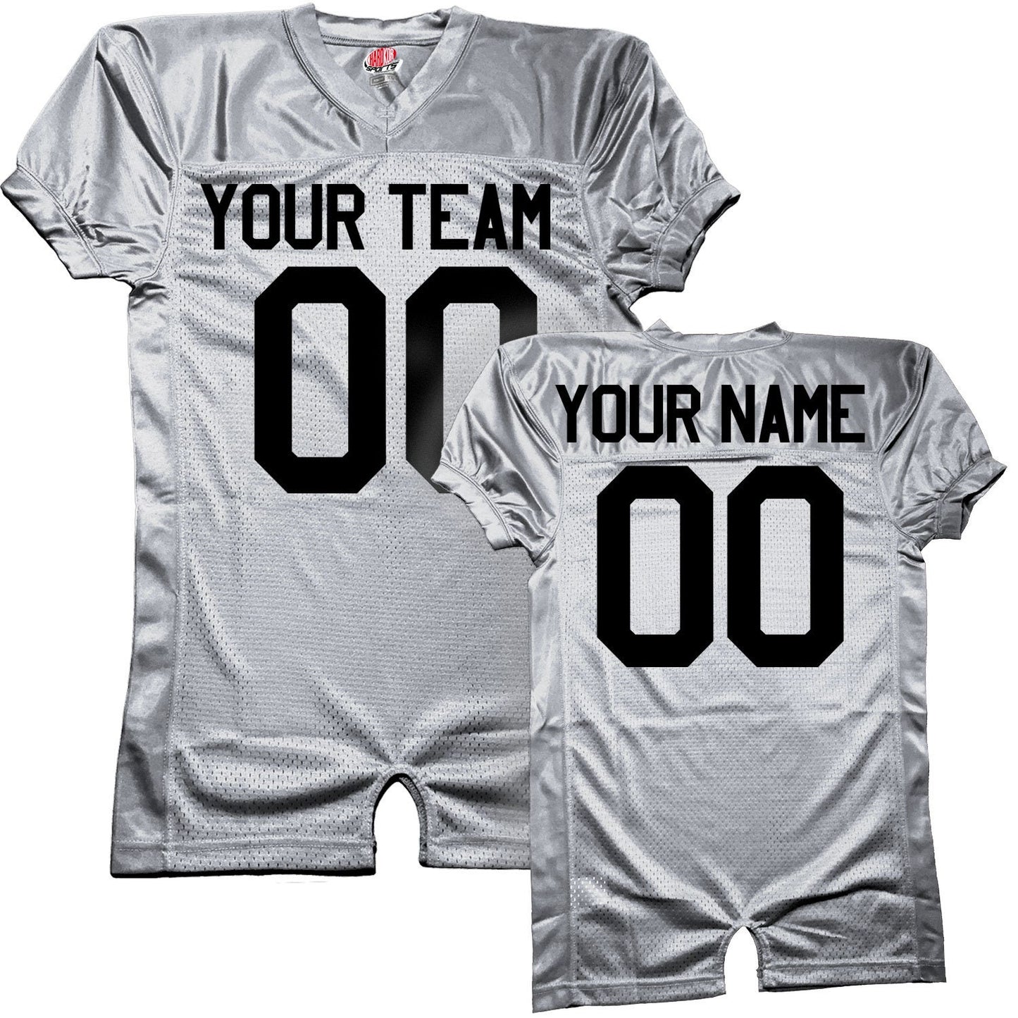 Custom Football Pro Game Jersey | Neutral Colors | Stretch Mesh Body & Dazzle Football Jersey | Includes Team Name, Player Name and Numbers