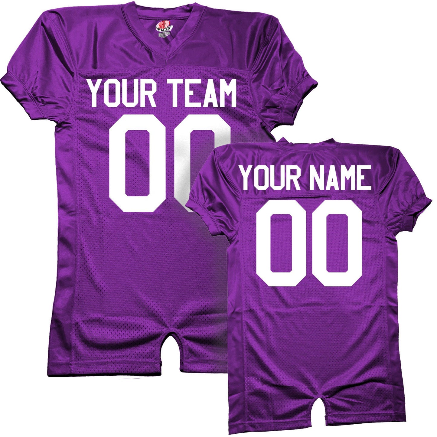 Real Football Jersey, Pink, Purple, Light Blue Breast Cancer Awareness, Powder Puff,  Custom Pro Football Jersey, Personalized Names numbers