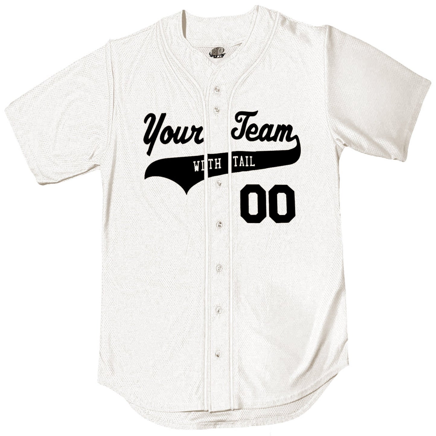 White Personalized Custom Baseball Jersey with Piping | Full Button Down, White with White Trim-  Design with your Team, Player, Numbers