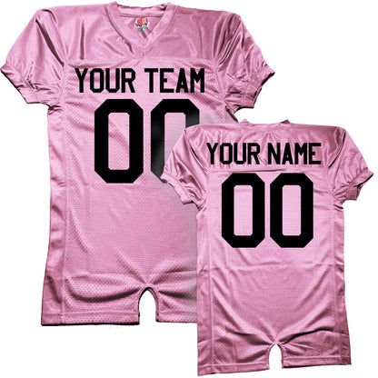 Real Football Jersey, Pink, Purple, Light Blue Breast Cancer Awareness, Powder Puff,  Custom Pro Football Jersey, Personalized Names numbers