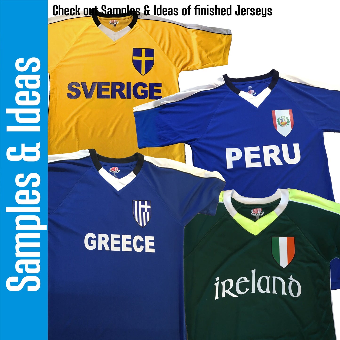 Custom Sverige Sweden Soccer Shield Design Jersey Personalized with Your Name and Number in Your choice of colors