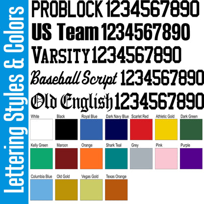 Custom 3 Color Baseball Jersey | Red, White, Royal, Navy, black and Graphite with 2 color Trim Personalized with your names and numbers