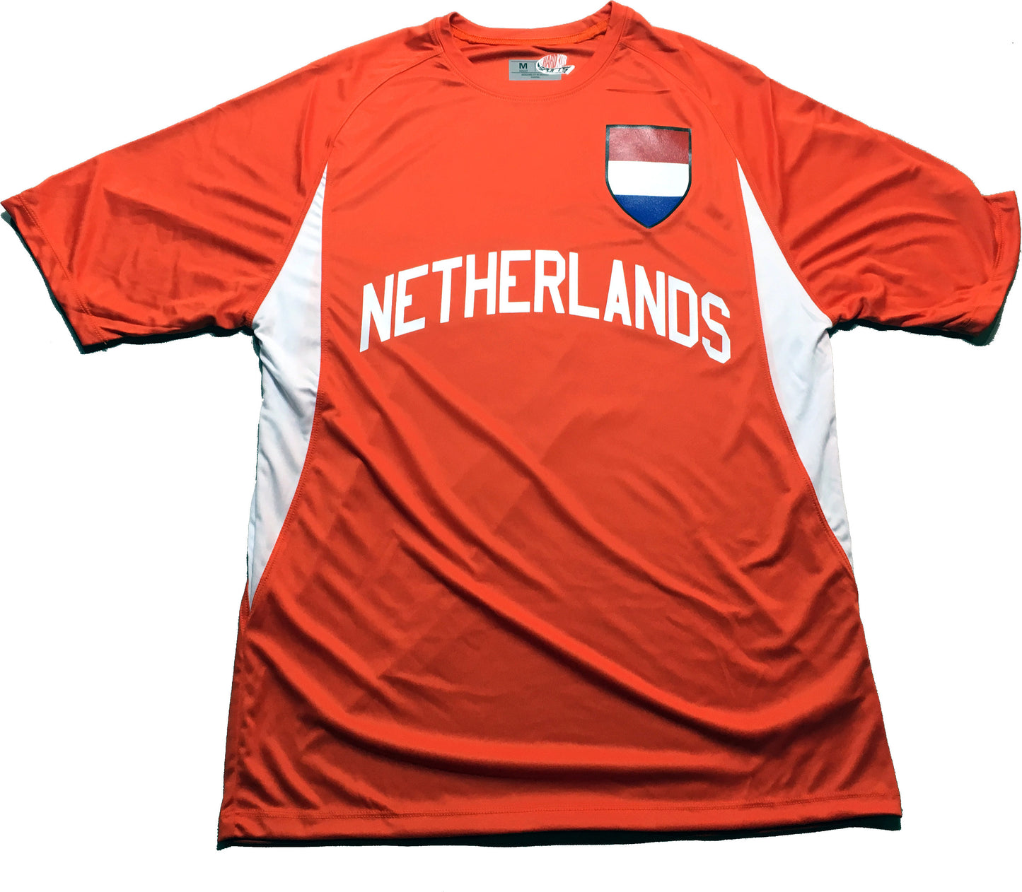 Netherlands Soccer Jersey Shield Design Personalized with Your Names and Numbers in Your choice of Popular Colors