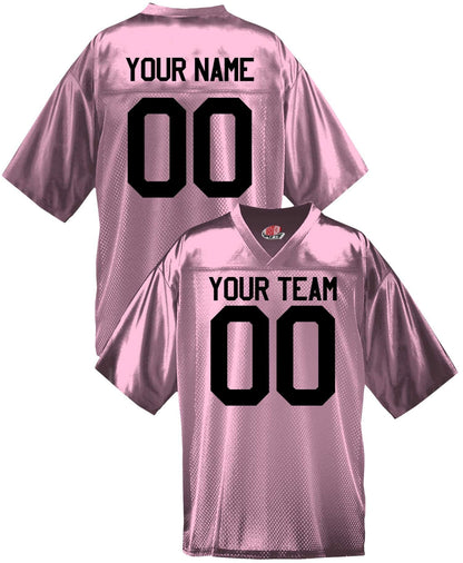 Football Themed Wedding Custom Pink Football Jersey Customized with your names,  save the date, Bachelorette party or  Guest signing jersey