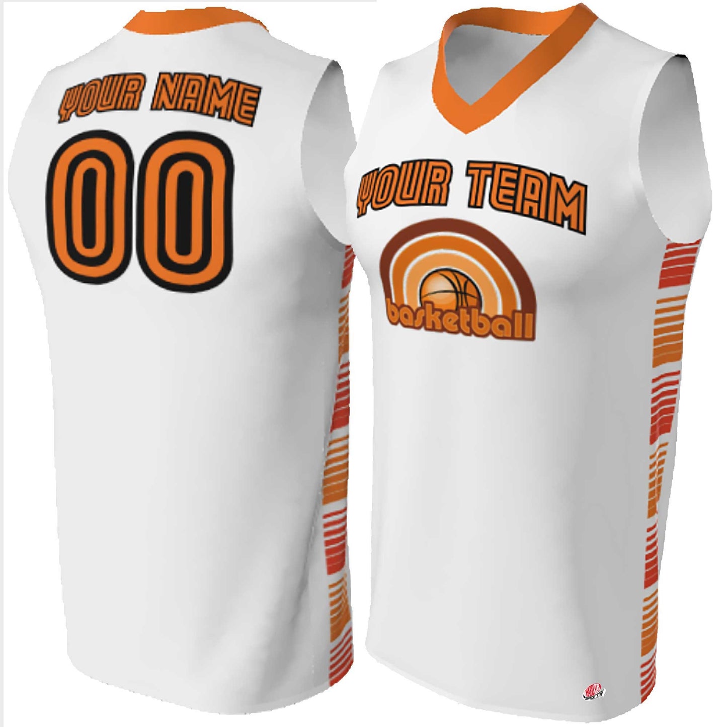 Retro Rainbow Basketball Jersey: Custom Team Uniform
