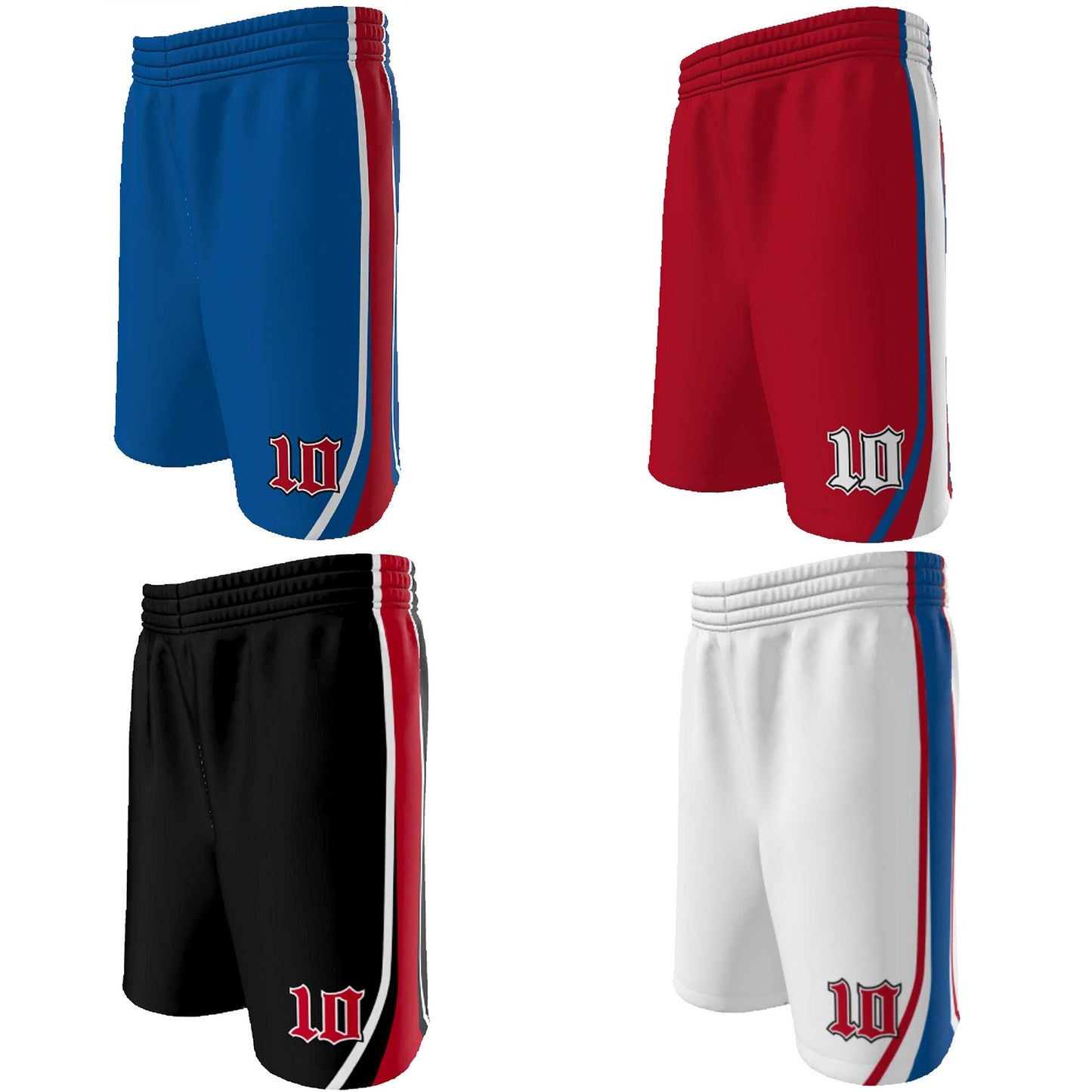 Custom Basketball Shorts: Old English Team Uniform, Player Name & Numbers