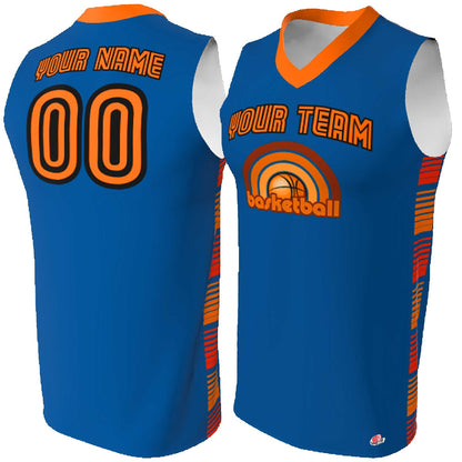 Retro Rainbow Basketball Jersey: Custom Team Uniform