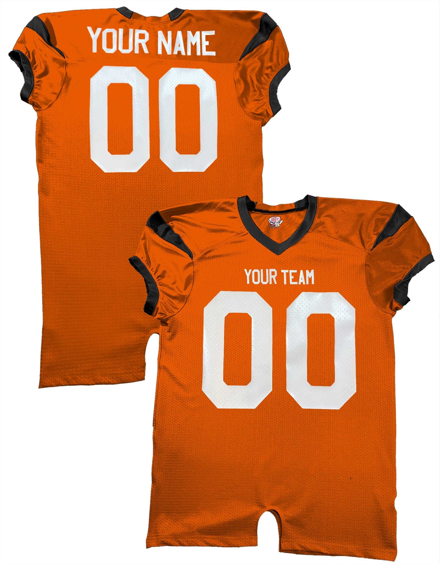 Pro fitted Game Football Team Jersey, Purple, Orange Team Colors Game Fit Custom Personalized, Football Gift, customized Names and Numbers