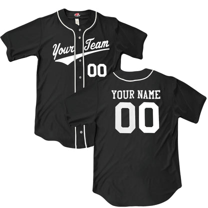 Slanted Triangle Logo 6 Button Baseball Team Jersey with Piping, Personalized with your Team, Player Name, Numbers, Designed with your text