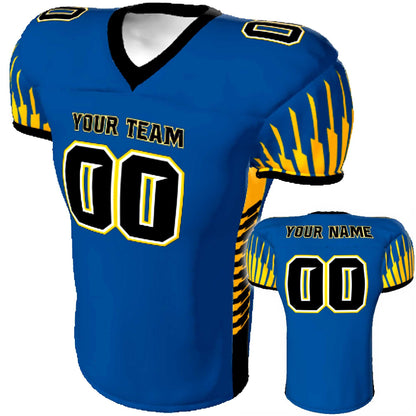 Undefeated, Customized Dagger Edge Design Custom Fitted Game Football Jersey, Team Names, Numbers. Pro fit with Sleeve Cuffs, Customizable