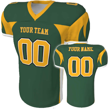 Custom Sublimated Football Jersey: Double Wave Shoulder Design