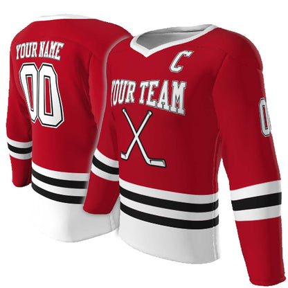 Custom V-Neck Hockey Jersey: Personalized Team Design
