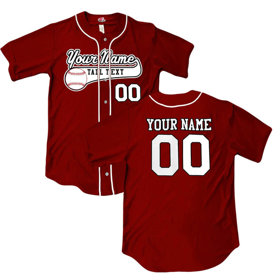 Custom Mascot Design Baseball Jersey with White Piping | Customized Team Logo Graphic | Full Button Down | Printed with your Logo or Mascot