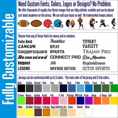 Custom Sublimated Football Jersey: Double Wave Shoulder Design