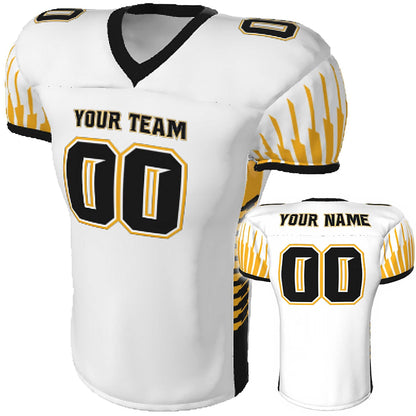 Undefeated, Customized Dagger Edge Design Custom Fitted Game Football Jersey, Team Names, Numbers. Pro fit with Sleeve Cuffs, Customizable