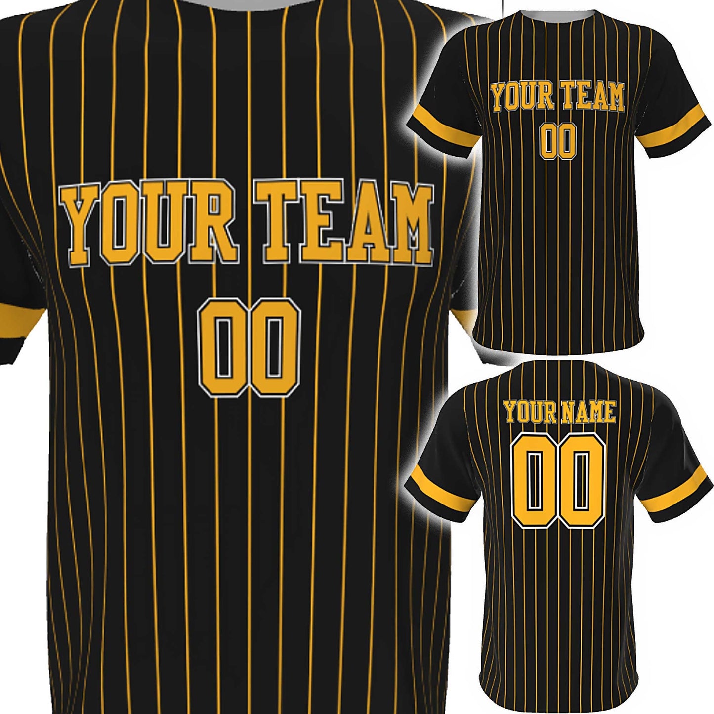 Custom Pinstripe Baseball Jersey: Personalized Team Design