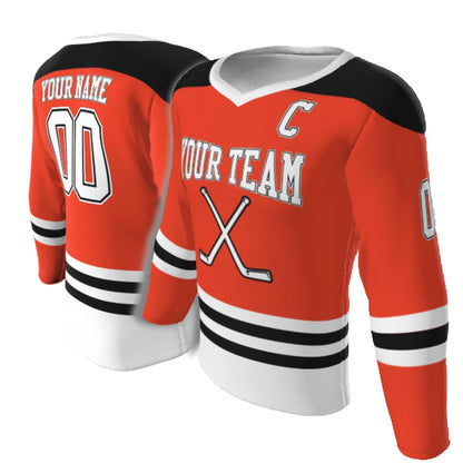 Custom V-Neck Hockey Jersey: Personalized Team Design