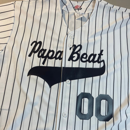 Personalized Papa Beat Baseball Jersey - Classic styling, Authentic Knitted in Pinstripe Baseball Gift Personalized for Dad with year, names