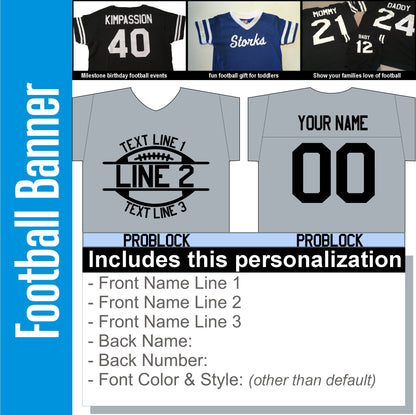 Men's custom football long sleeve t-shirt, Choose your design and budget. Comfortably Soft, casual fit, Football Design, Names and Numbers