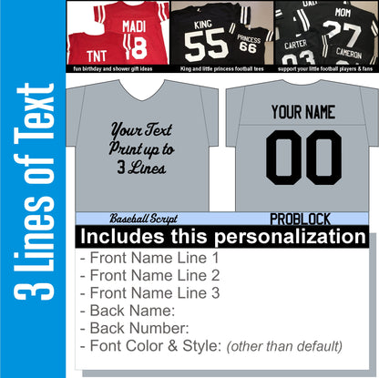 A dozen Fun, Flirty Female Football T-shirt colors, Customized with festive designs, make a fantastic gift for your football fanatic