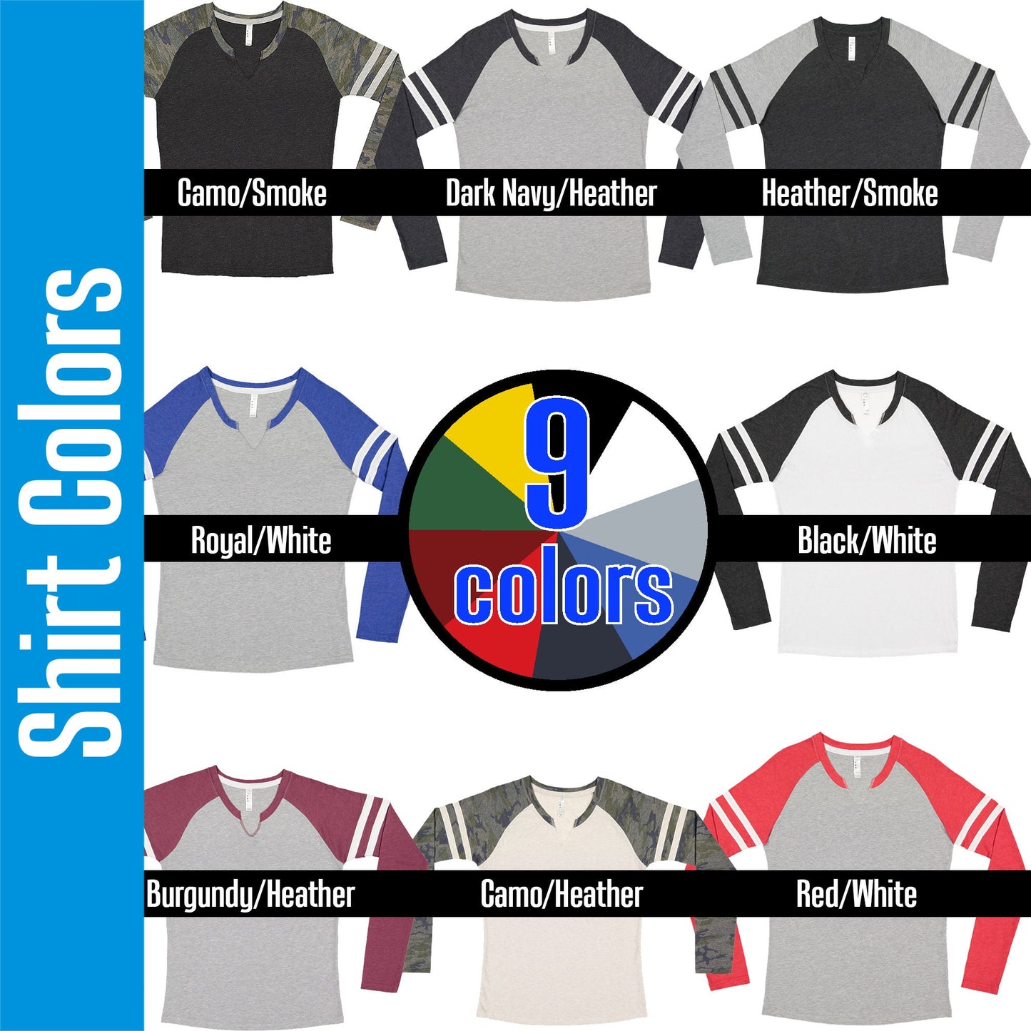 Women's custom football long sleeve t-shirt, Choose your design and budget. Comfortably Soft, casual fit, Football Design, Names and Numbers