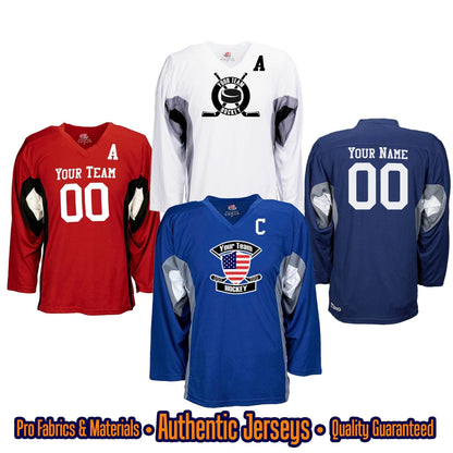 Customized Hockey Jersey Royal Blue and White Personalized with Your Team, Your Player Name and Player Numbers