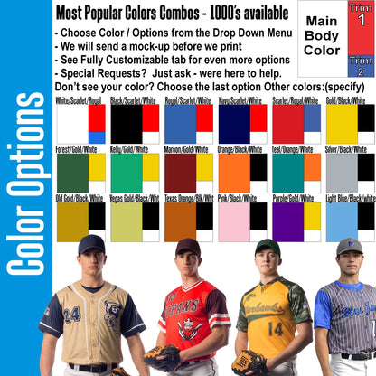 Custom 3-Color Baseball Jersey: Personalized Team Uniform