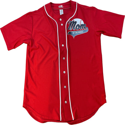 Mom of the Rookie, Button Up Real Baseball Jersey, Authentic pro style, Any Family Member, Dad, Sister, Brother, Your Name Number on back