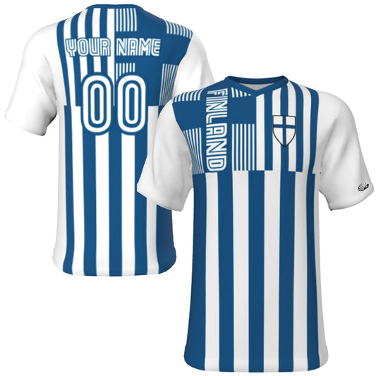 Custom Finland Soccer Jersey, Customized with your name and number on back, National Finland Soccer Team, Finland Gift, Finnish Soccer