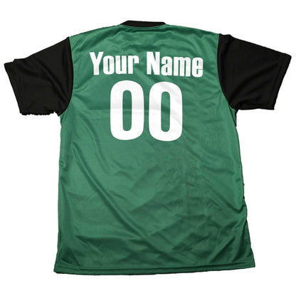 Ireland Side Stripe Soccer Jersey personalized with your name and number on back.