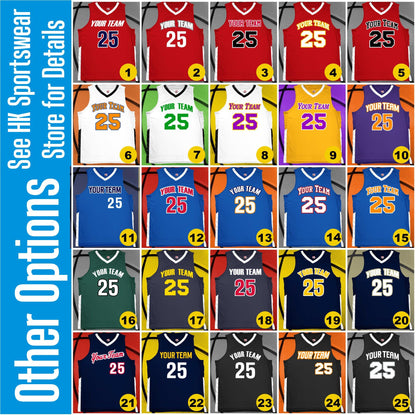 Scarlet Red, Black and white Custom Basketball Jersey Customized - your team or school with vinyl Add Basketball Shorts To make a Uniform
