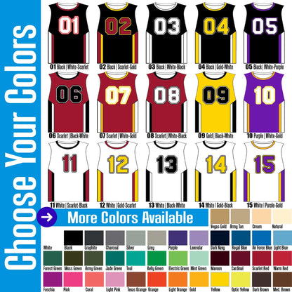 Custom Basketball Jersey: Spectrum Stripes, Flaming Ball Design