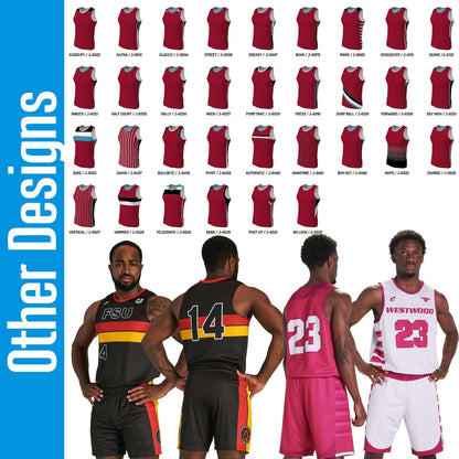 Custom Scarlet Red Basketball Jersey: Angle Stripe Design, Personalized Team Uniform