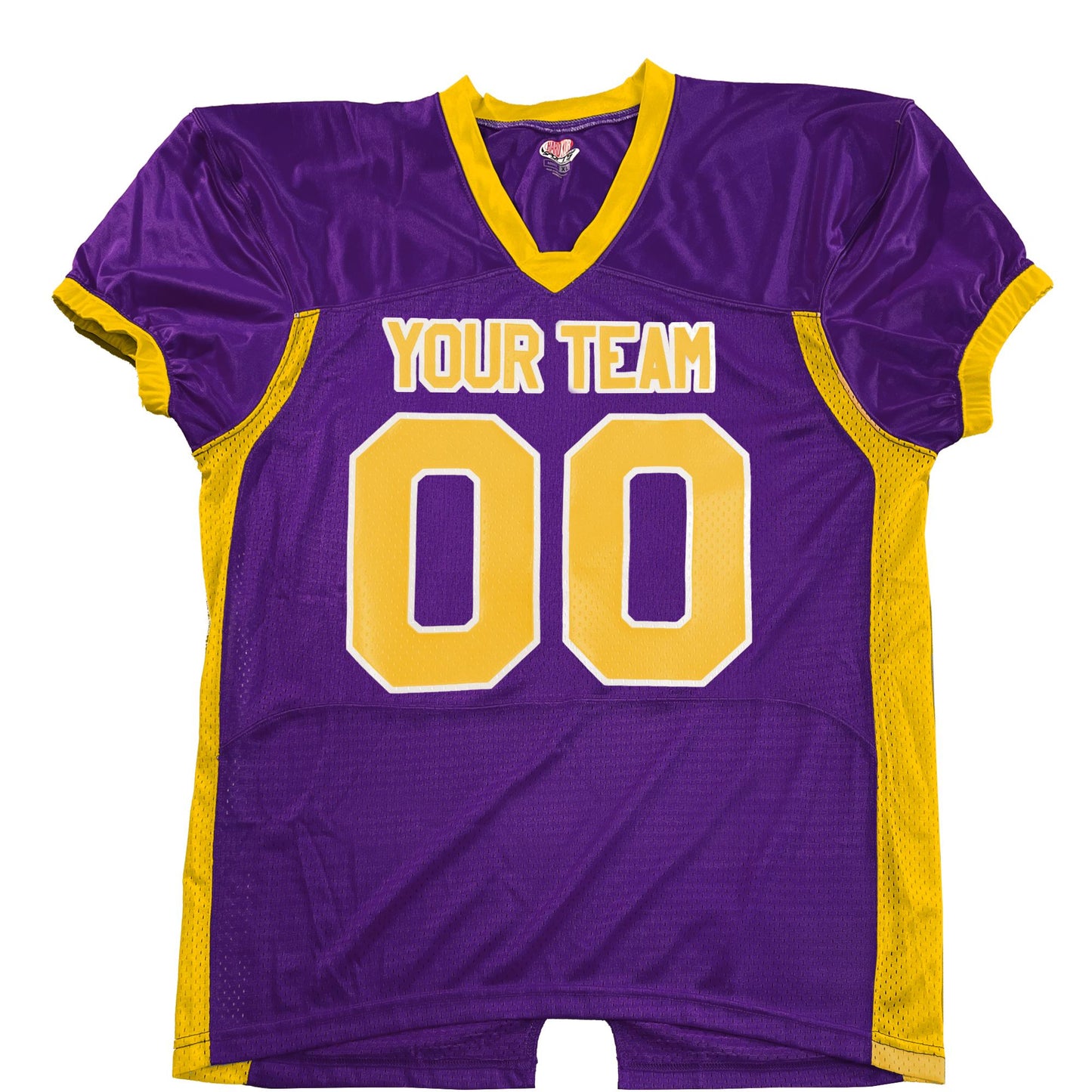 Blitz Pro Style fitted Purple and Gold Football Jersey, Classic Vinyl, Customized Names and Numbers, Authentic School Team Uniform, Durable