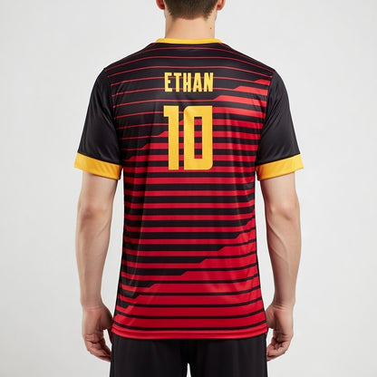Custom Germany Soccer Jersey – Black Gold Red Edition, Pro Look & Personalized Name/Number