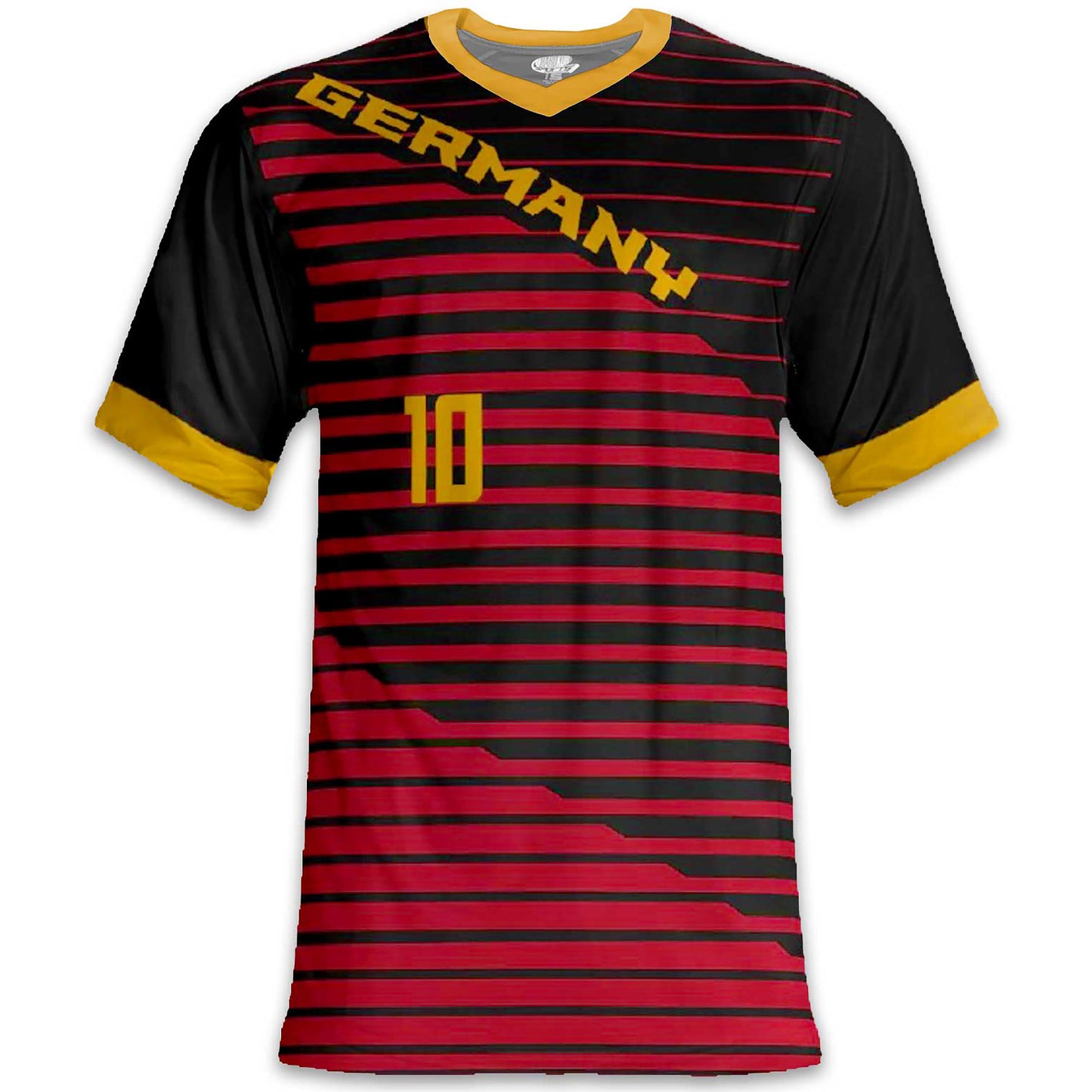 Custom Germany Soccer Jersey – Black Gold Red Edition, Pro Look & Personalized Name/Number
