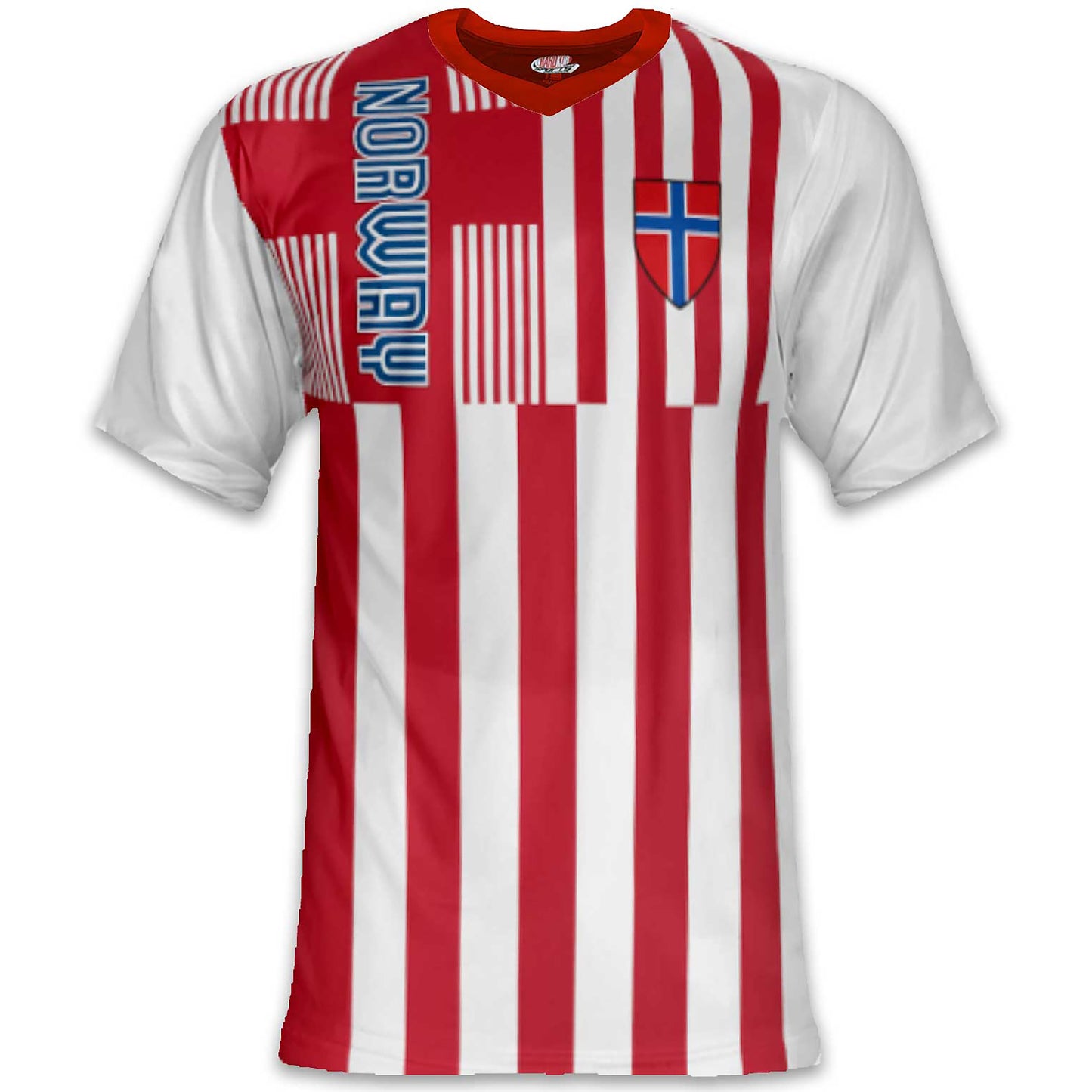 Custom Norway Soccer Jersey – Red White Blue Edition – Pro Look – Personalized Name and Number