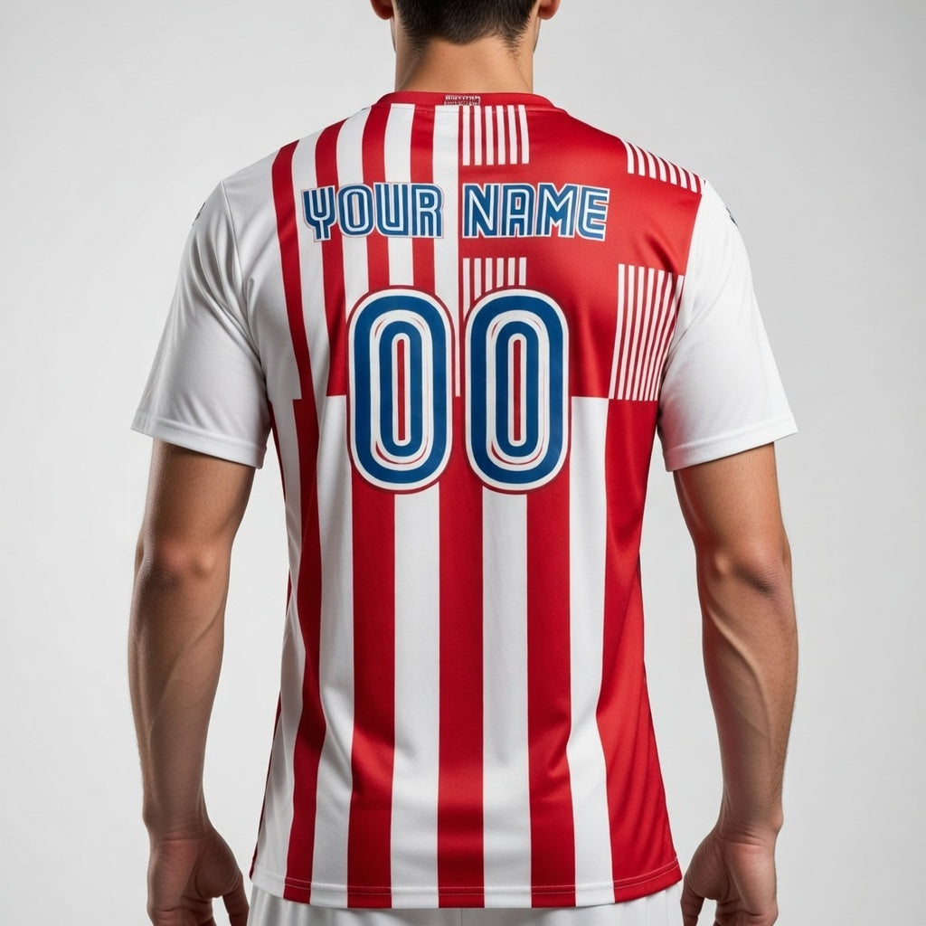 Custom Norway Soccer Jersey – Red White Blue Edition – Pro Look – Personalized Name and Number