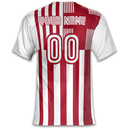 Custom Denmark Soccer Jersey – Red White Edition – Pro Look – Personalized Name and Number