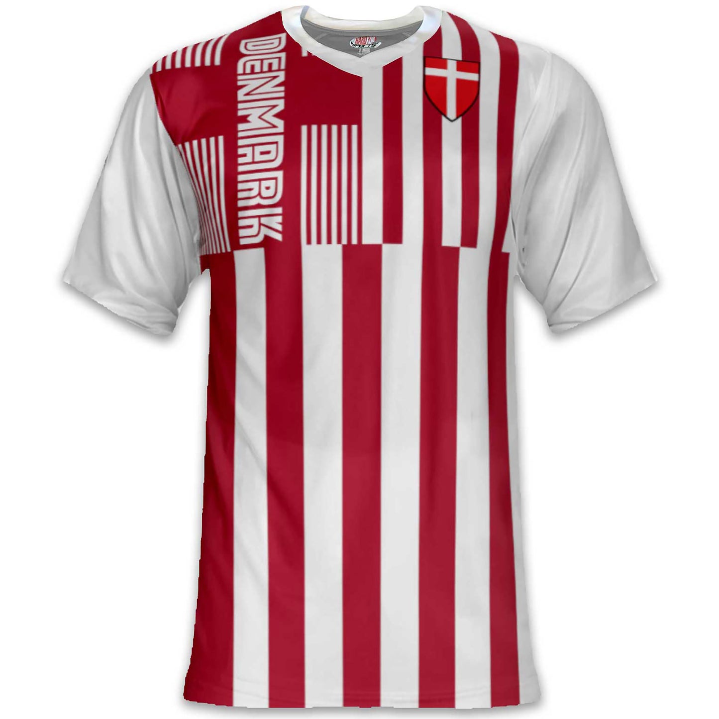Custom Denmark Soccer Jersey – Red White Edition – Pro Look – Personalized Name and Number