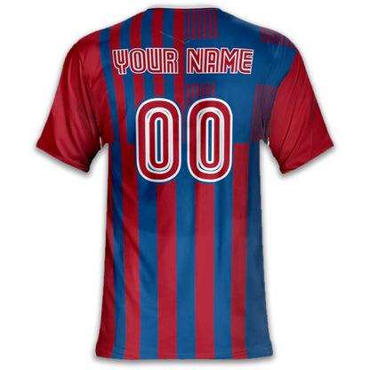 Custom Iceland Soccer Jersey – Red Royal White Edition – Pro Look – Personalized Name and Number