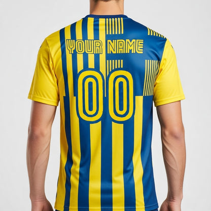 Custom Sweden Soccer Jersey – Yellow Royal Edition – Pro Look – Personalized Name and Number