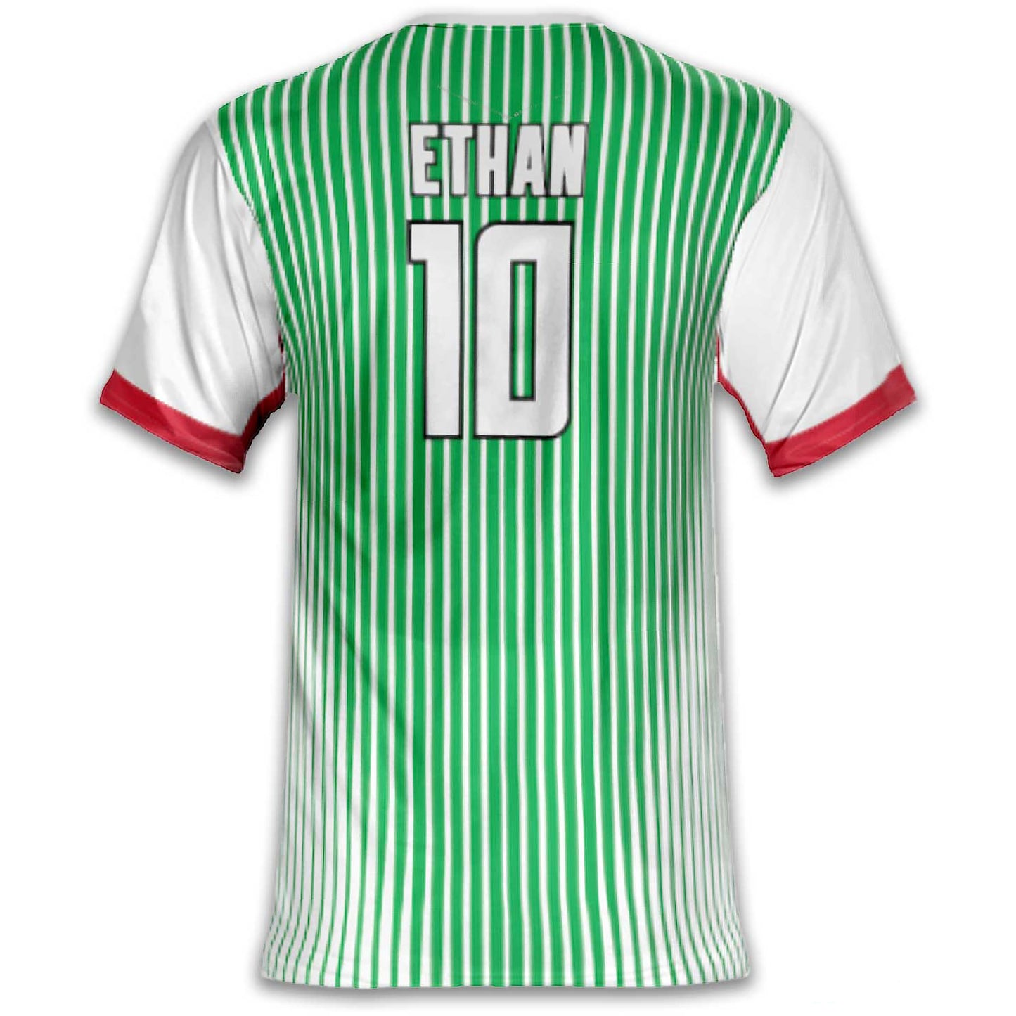 Custom Italy Soccer Jersey – Green White Red Edition – Pro Look – Personalized Name and Number